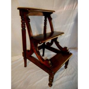 Mahogany Library Stepladder