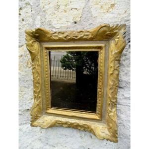 Louis XIV Regency Mirror In Golden Wood 18th