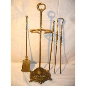 Rococo Style Bronze Fireplace Servant