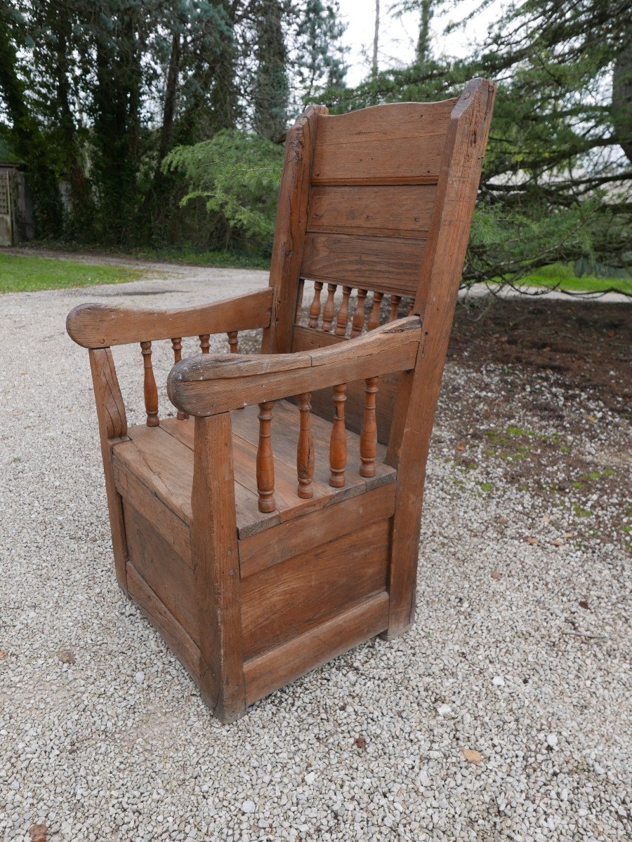 18th Century Oak Salt Chair-photo-2