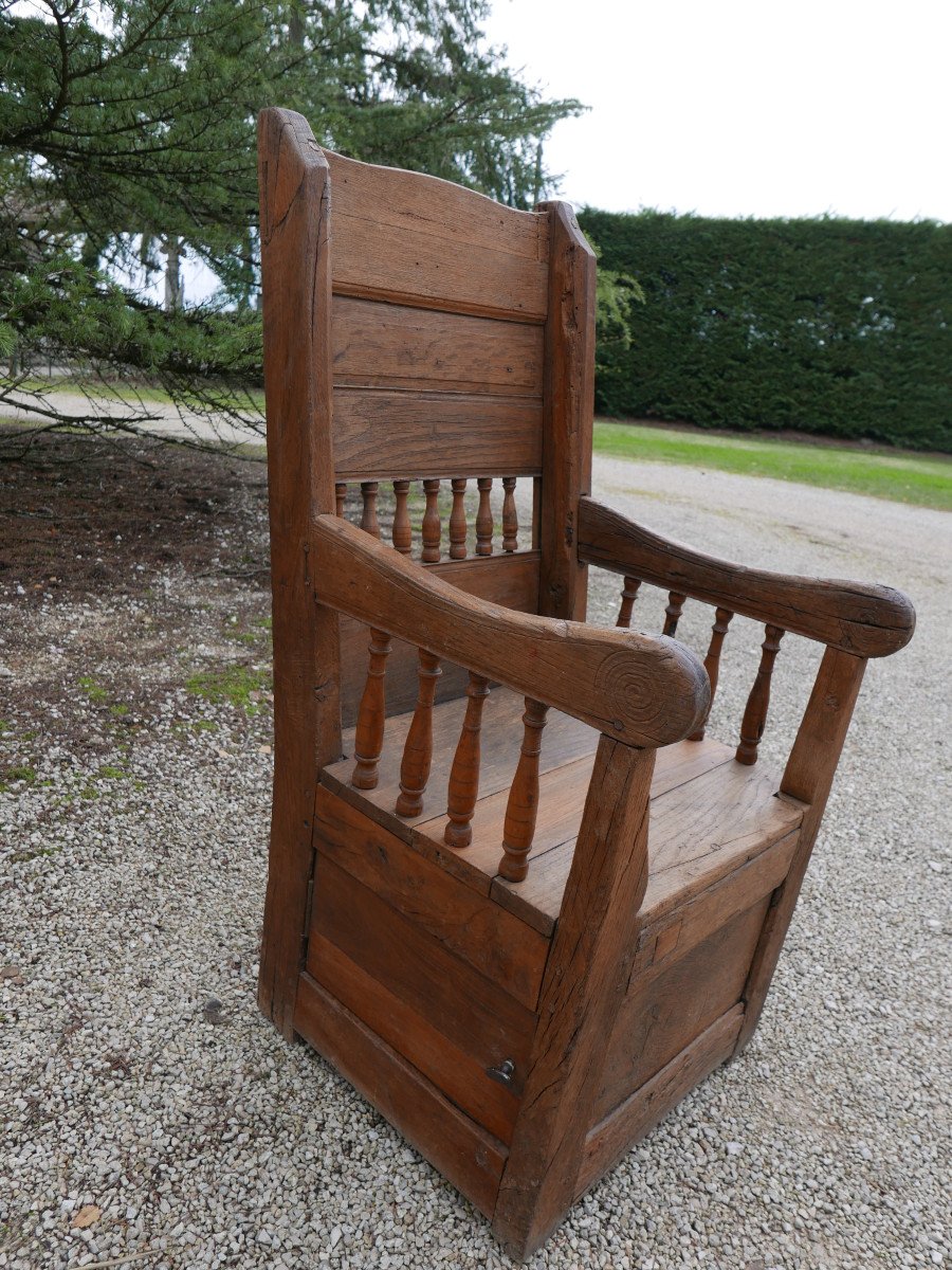 Chaise à Sel En Chêne 18ème