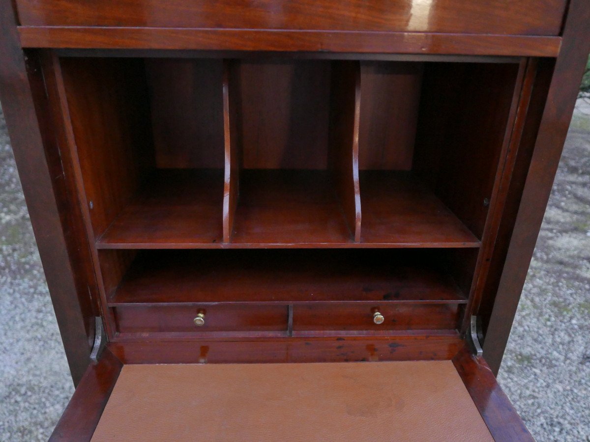 Port Secretary In Mahogany Louis XVI 18th-photo-2