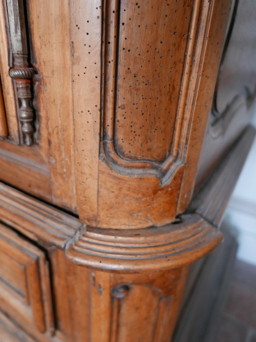 Grande et rare armoire De Château Régence 18ème S-photo-1