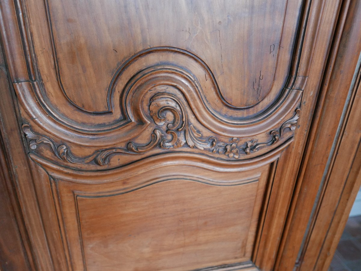 Grande et rare armoire De Château Régence 18ème S-photo-2