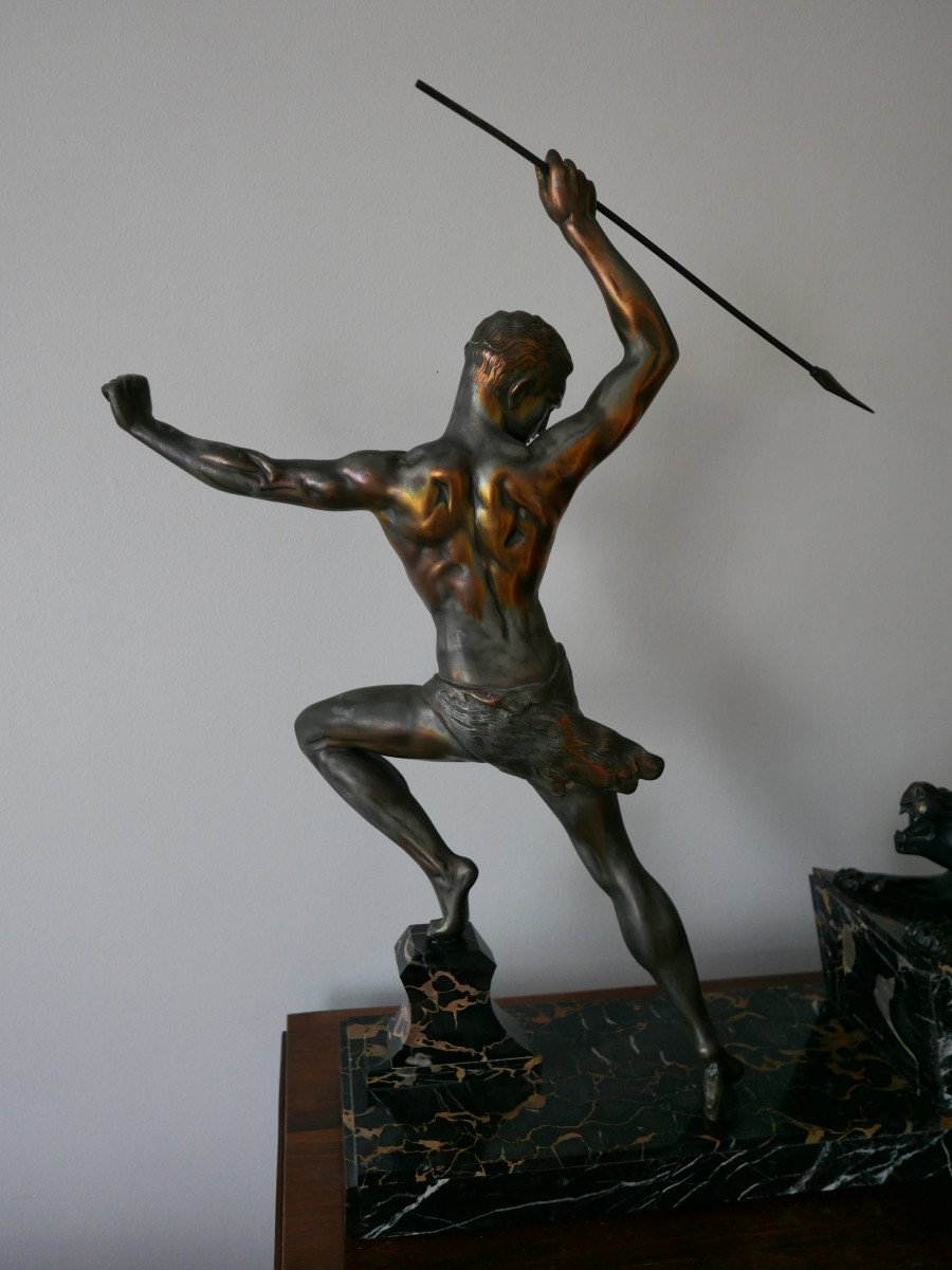 Jean De Roncourt Sclupture In Art Deco Regulates-photo-4