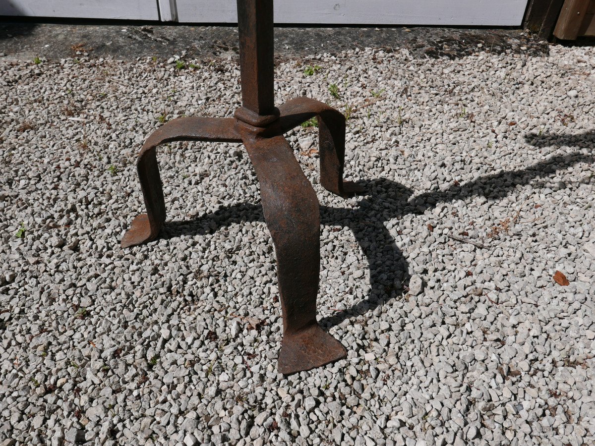 Hammered Wrought Iron Candlesticks-photo-2