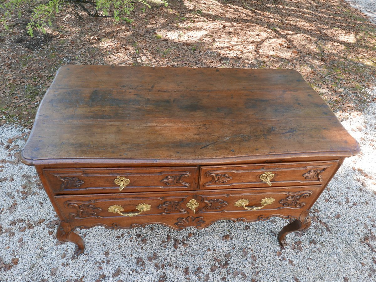Important 18th Century Provençal Walnut Chest Of Drawers-photo-3