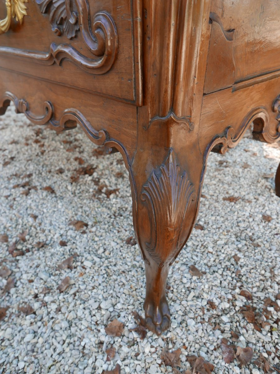 Important 18th Century Provençal Walnut Chest Of Drawers-photo-5