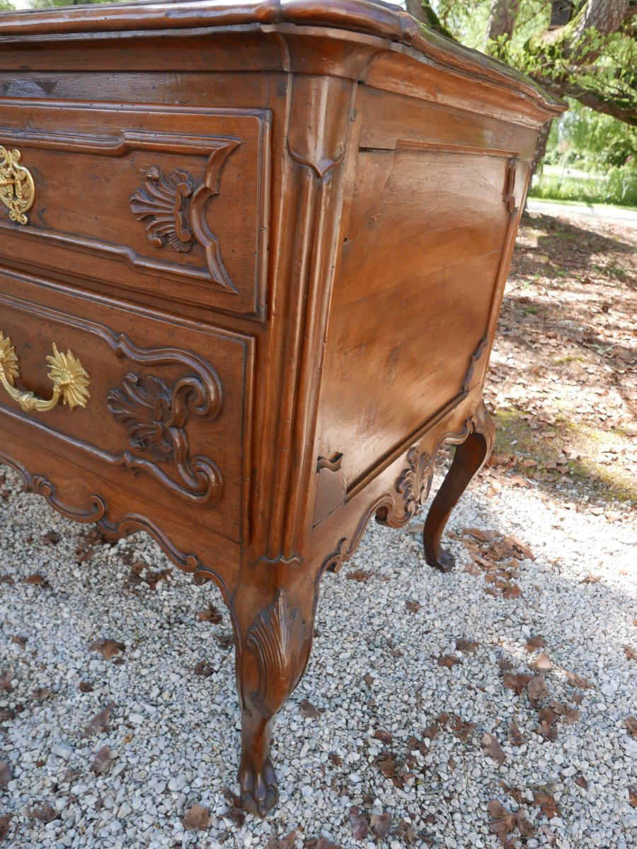 Important 18th Century Provençal Walnut Chest Of Drawers-photo-6