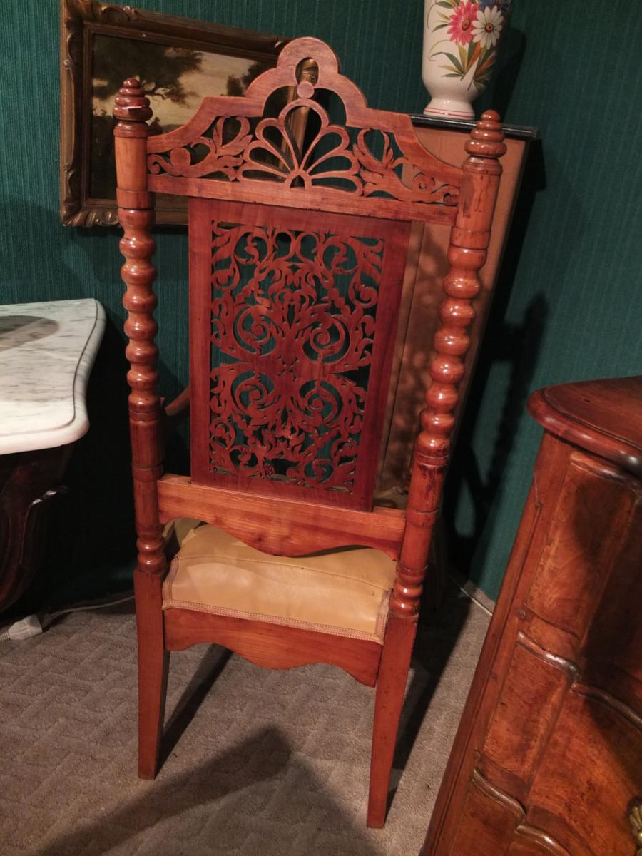 Fauteuil restauration en merisier-photo-4