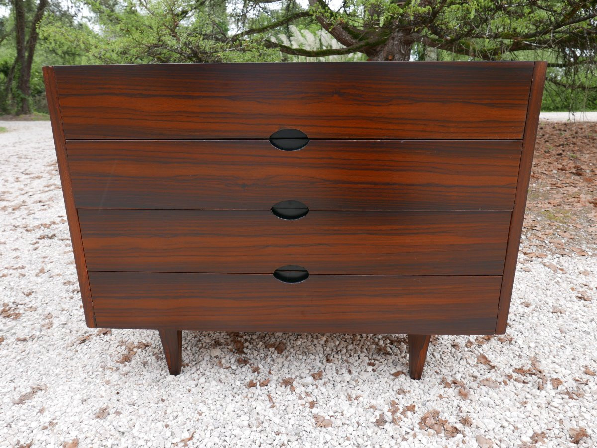 Joseph-andré Motte Chest Of Drawers In Rosewood, Circa 1960-photo-4
