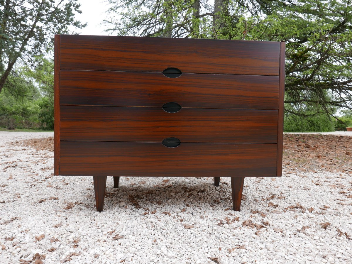Joseph-andré Motte Chest Of Drawers In Rosewood, Circa 1960-photo-2