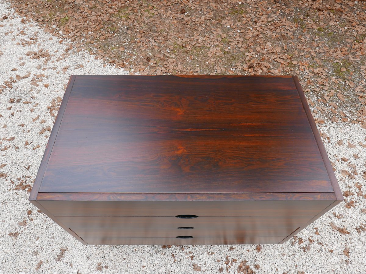 Joseph-andré Motte Chest Of Drawers In Rosewood, Circa 1960-photo-5
