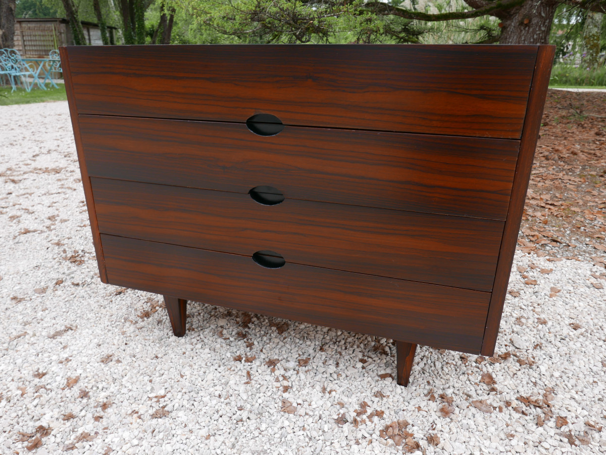 Joseph-andré Motte Chest Of Drawers In Rosewood, Circa 1960