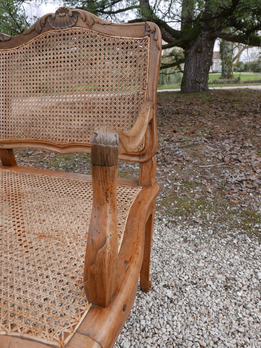 Louis XV Style Walnut Sofa, Early 19th Century-photo-2