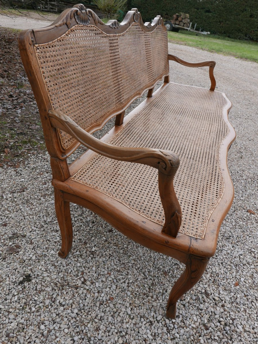Louis XV Style Walnut Sofa, Early 19th Century-photo-3