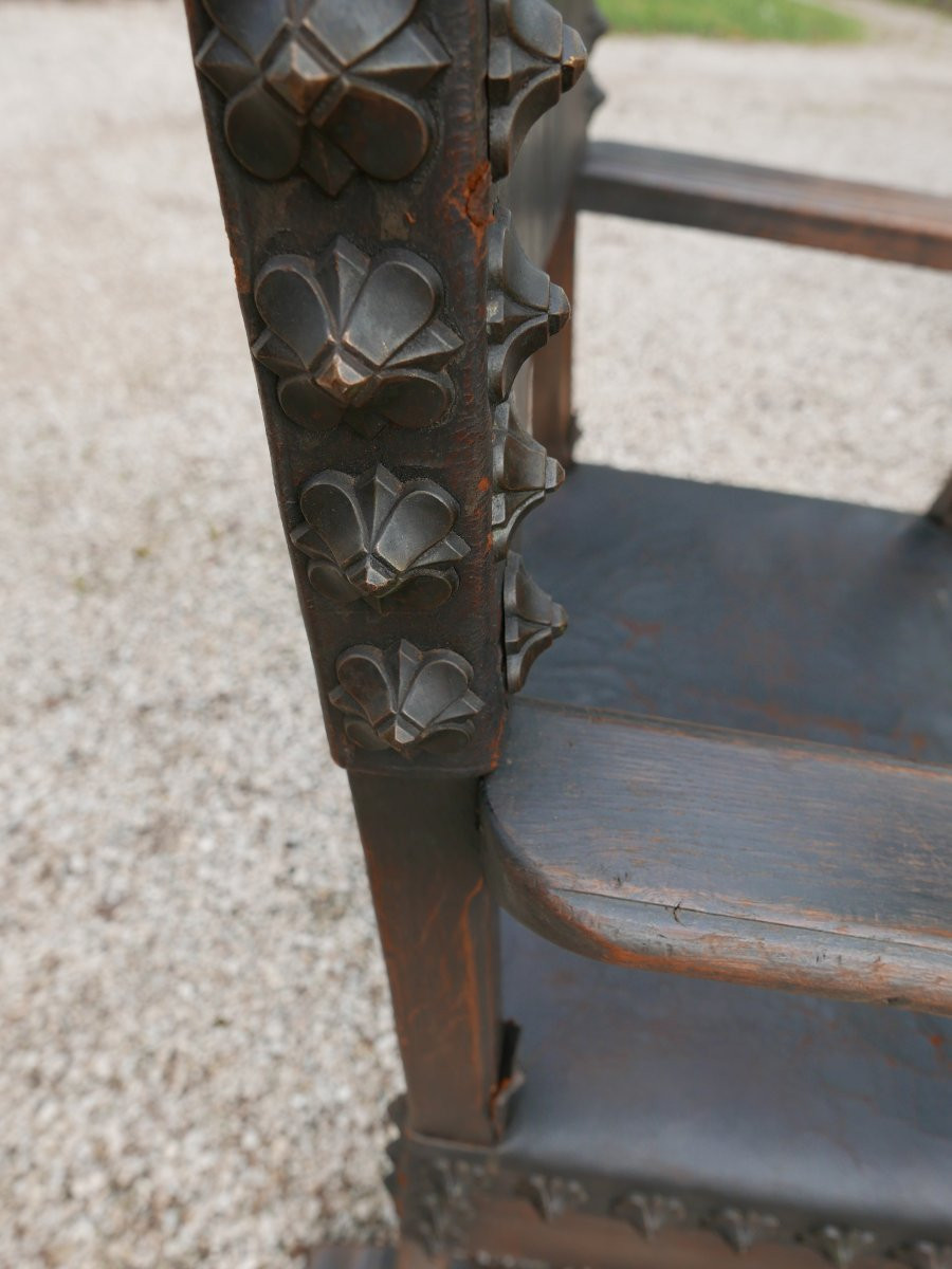 Fauteuil de style renaissance 19ème S-photo-3