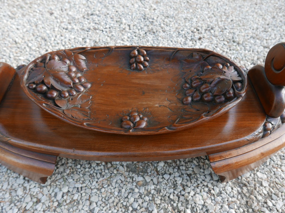 Desserte art nouveau en noyer "H. DE RUDET-photo-3