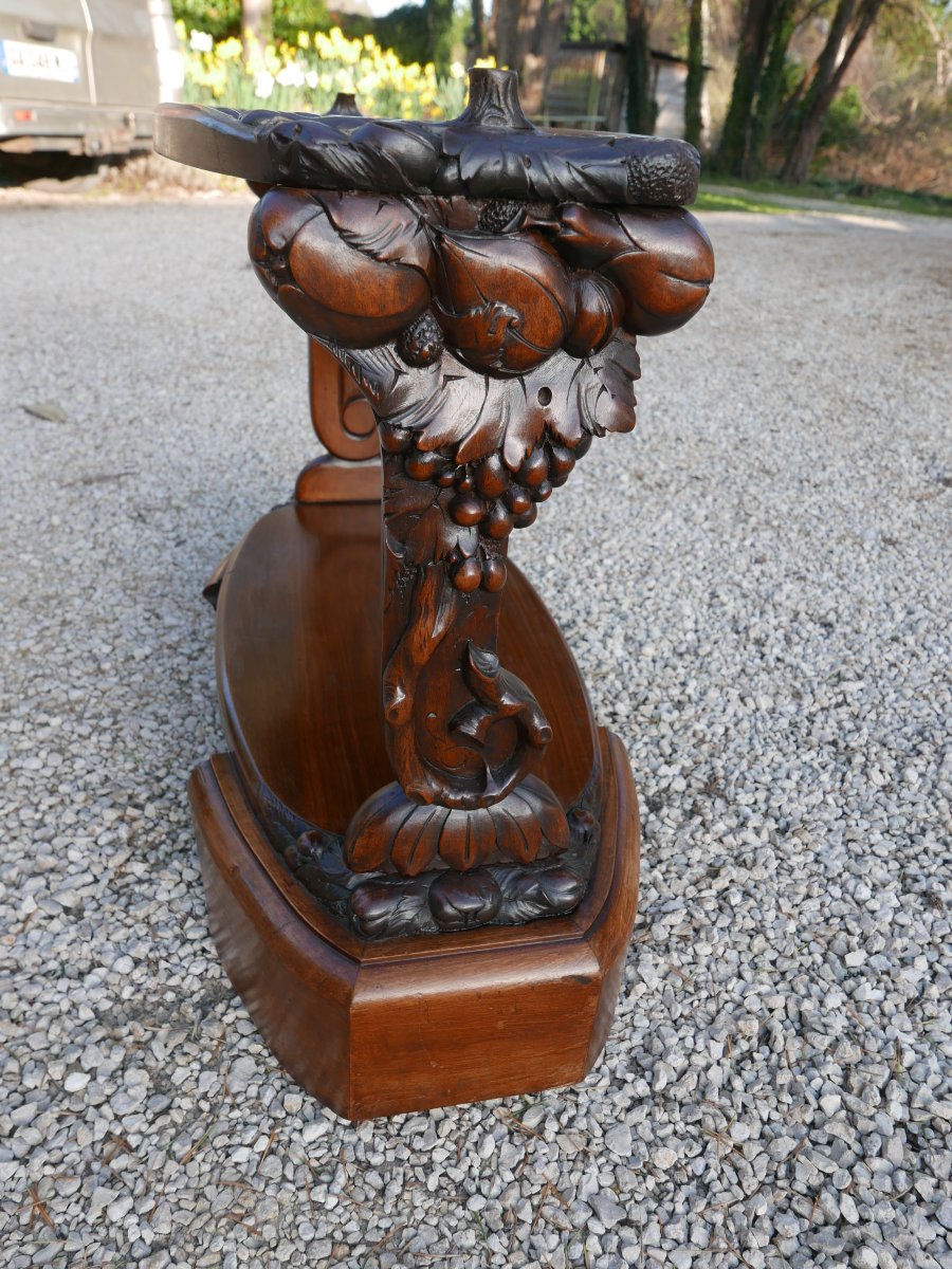 Desserte art nouveau en noyer "H. DE RUDET-photo-2