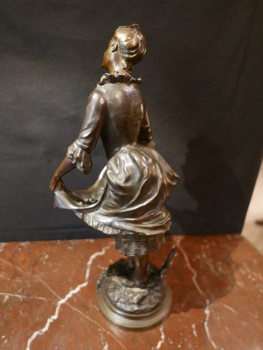 La ceuillette bronze par Joseph Francois Belin-photo-2