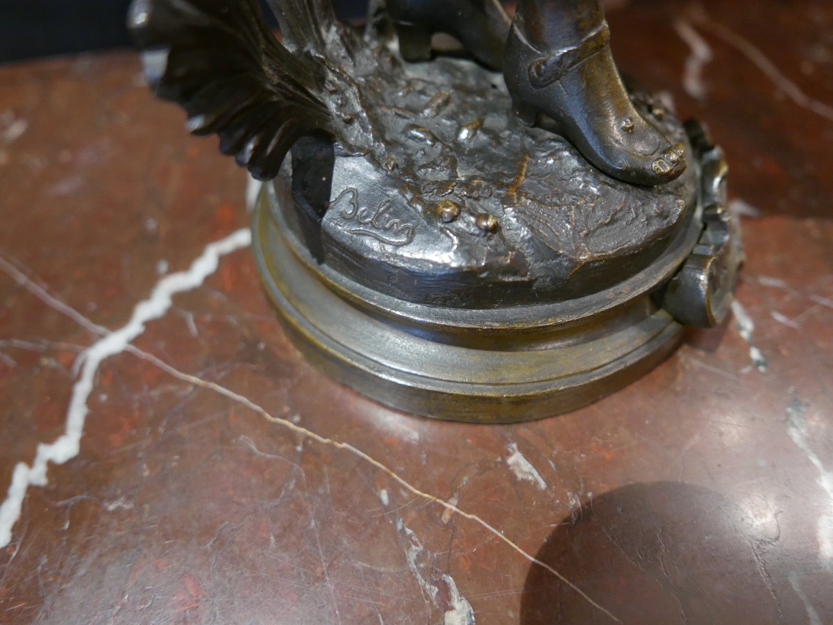 La ceuillette bronze par Joseph Francois Belin-photo-1