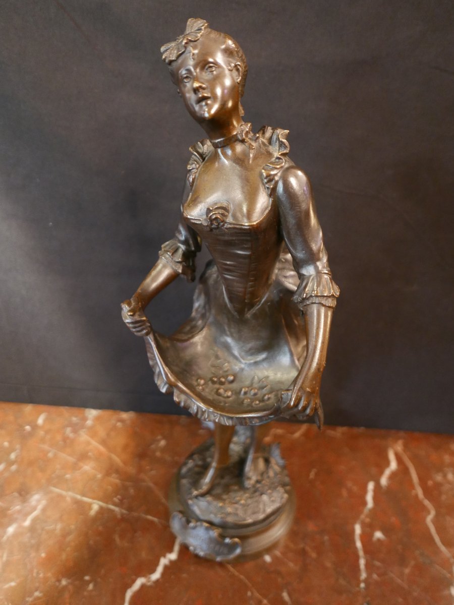 La ceuillette bronze par Joseph Francois Belin-photo-2