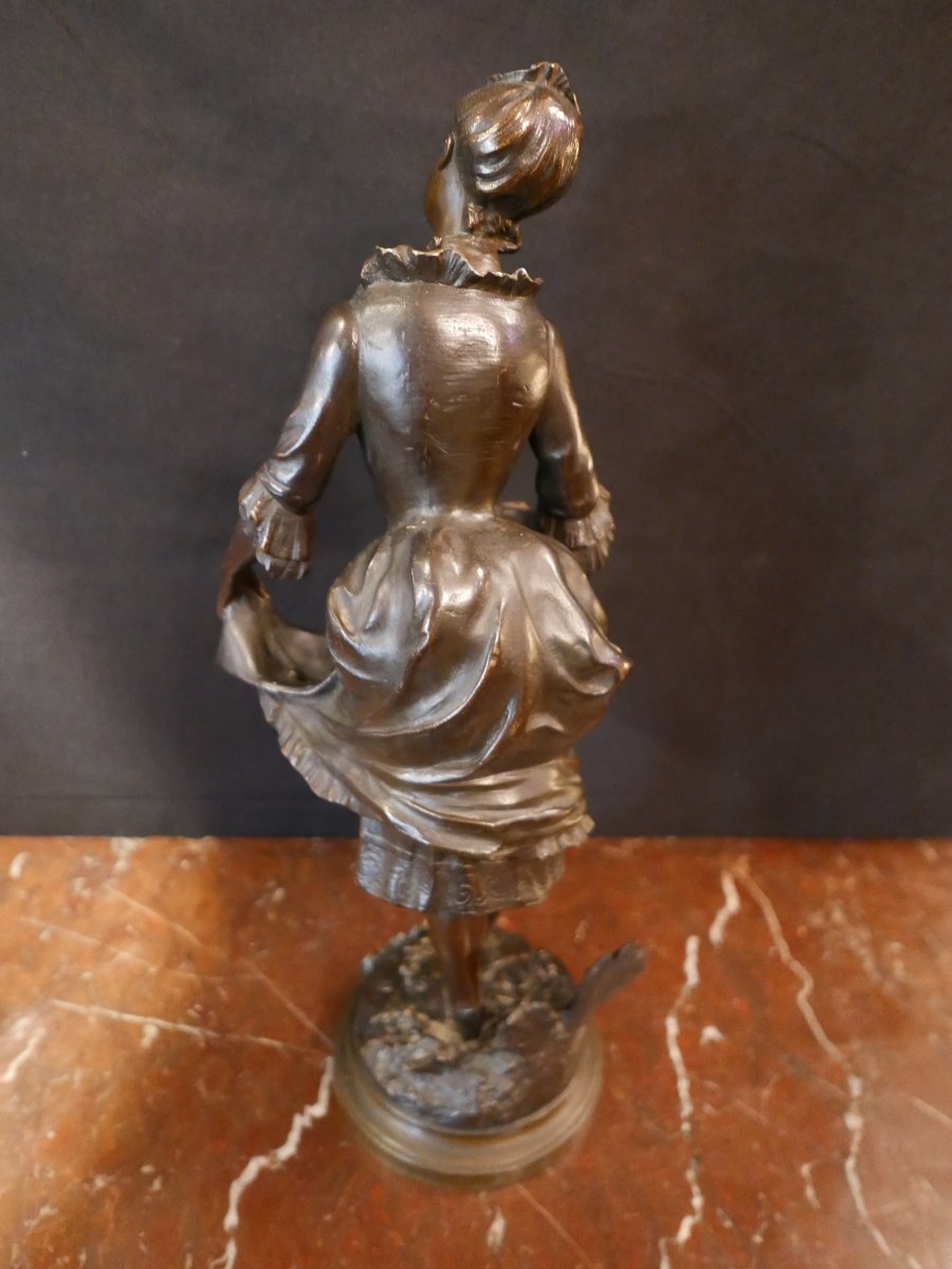 La ceuillette bronze par Joseph Francois Belin-photo-3