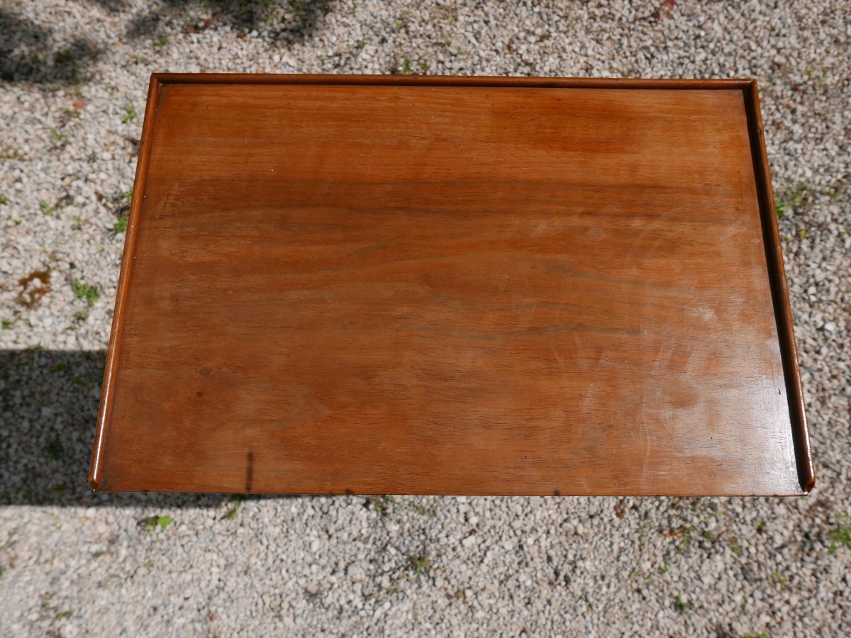 Table de chevet en noyer-photo-2