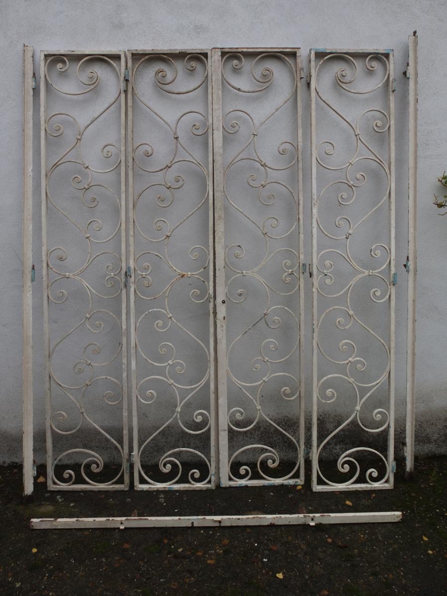 Set Of Art-deco Wrought Iron Grills