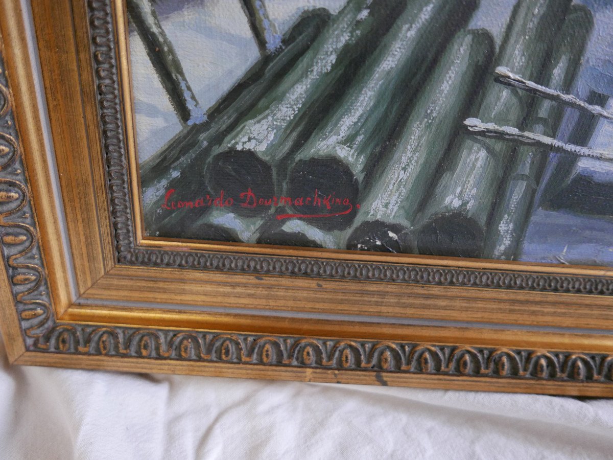 Huile Sur Toile Léonardo Dourmachkine -photo-4