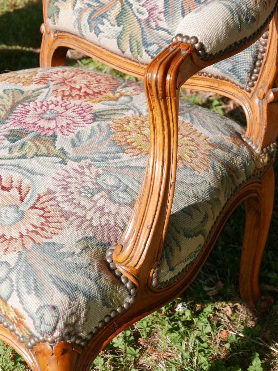 PAIRE de FAUTEUILS à DOSSIER PLAT époque 20 ème-photo-1