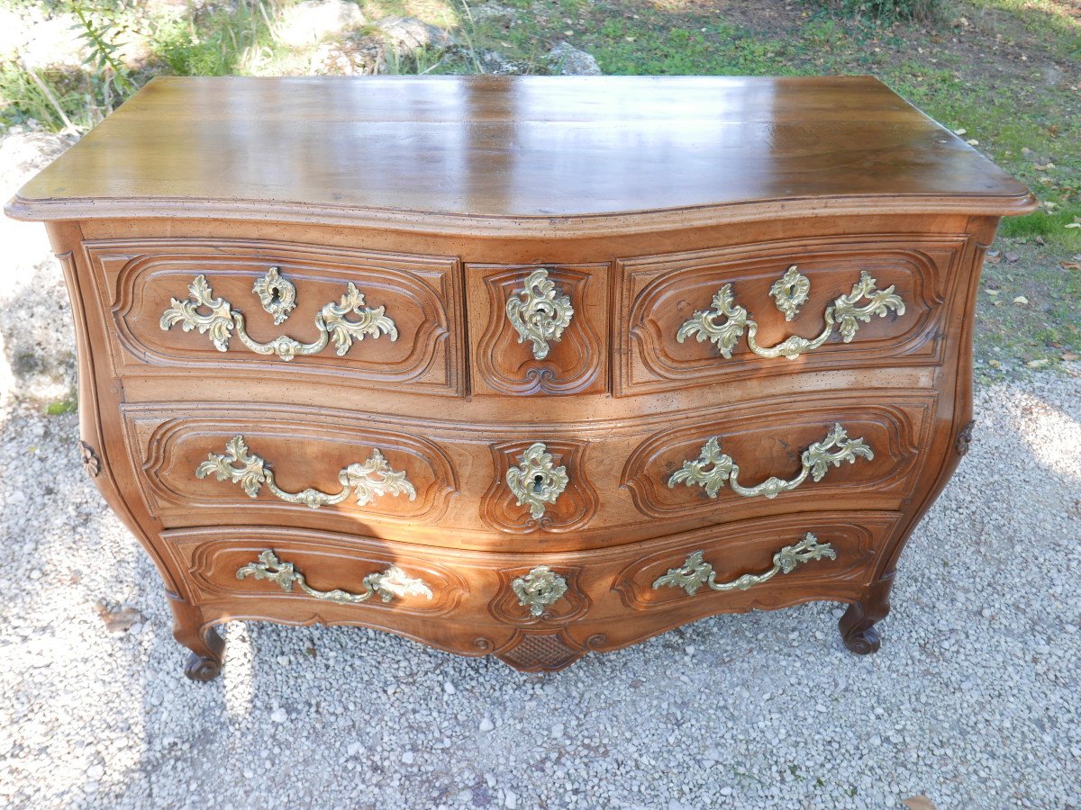 Commode Louis XV Du Sud Ouest En Noyer 18ème-photo-1