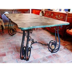 Dining Table Or Center Table In Wrought Iron