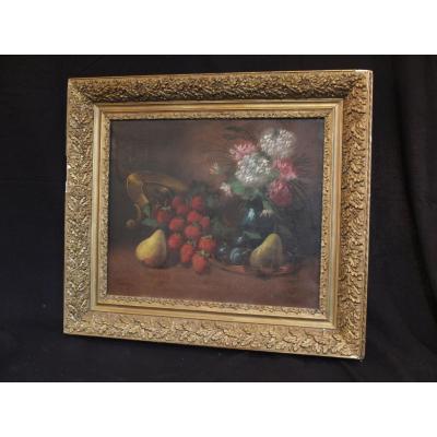 Huile Sur Toile Nature Morte Signée " Weimar " ?