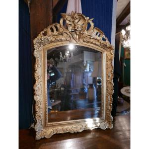 18th Century Regency Mirror In Carved And Gilded Wood