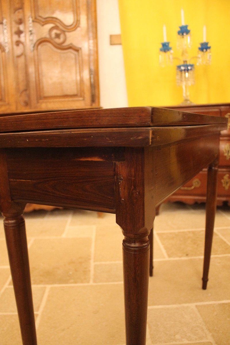 Table à Jeux En Bois d'Acacia, époque Louis XVI-photo-7