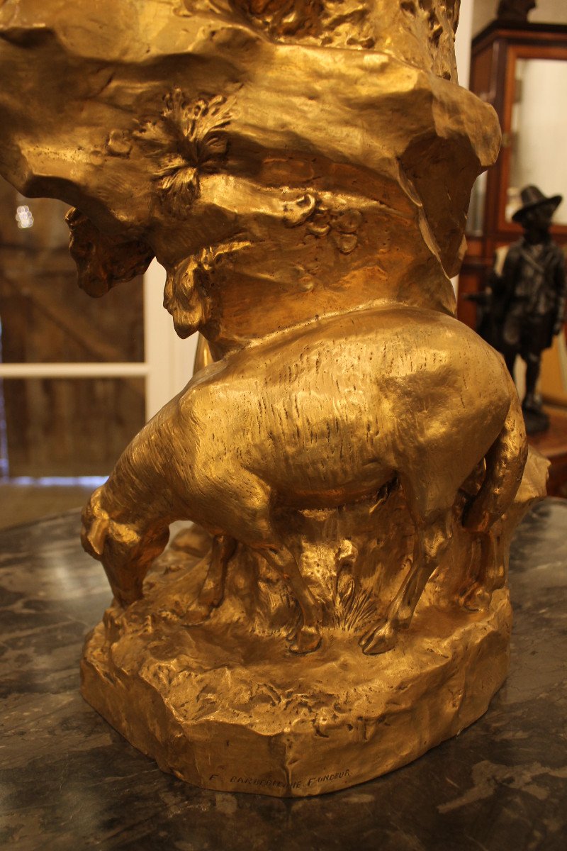 GASQ Paul (1860-1944) - Berger Et Mouton, Important  Bronze, Barbedienne Fondeur-photo-4