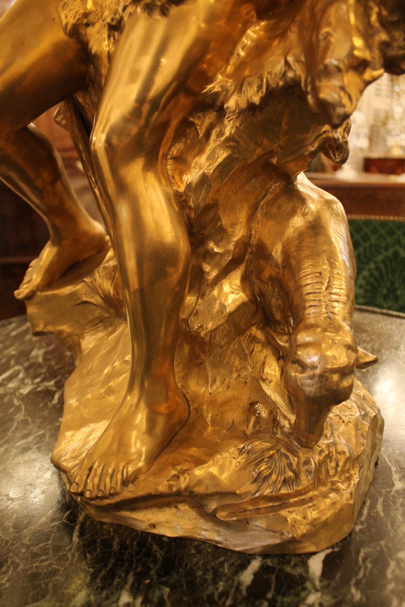 GASQ Paul (1860-1944) - Berger Et Mouton, Important  Bronze, Barbedienne Fondeur-photo-3