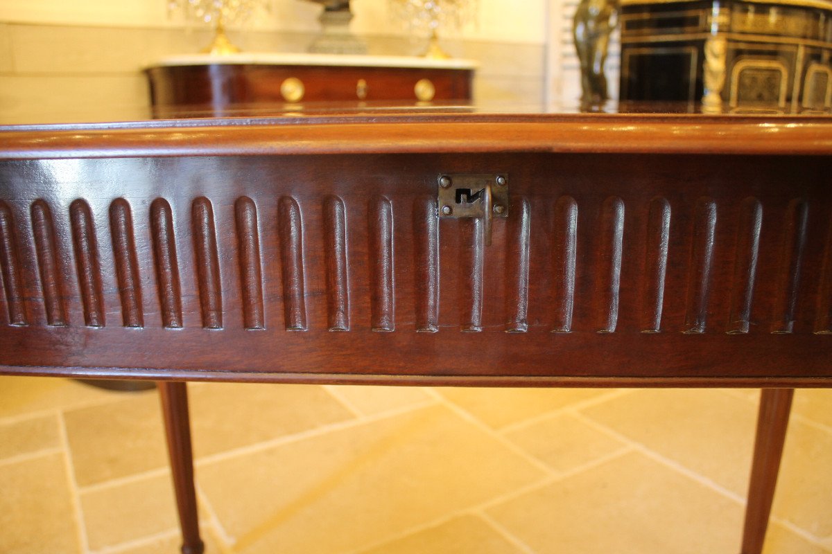 Solid Mahogany Office Table, Bordeaux, Louis XVI Period-photo-3