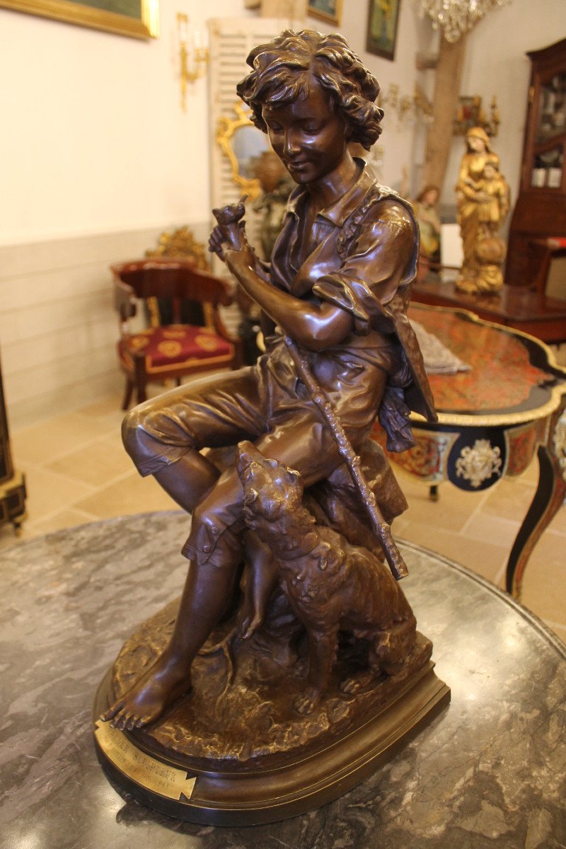 Aizelin Eugène-antoine (1821-1902) Berger Sculpteur-photo-2