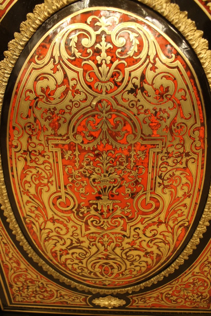 Support Height Furniture In Boulle Marquetry, Napoleon III Period-photo-3