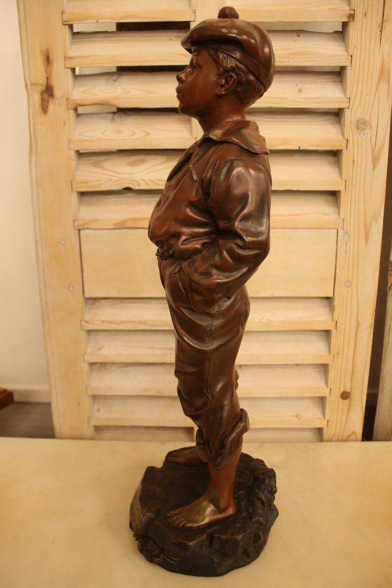 Victor Szczeblewski (1888-1965) - Moss Whistler In Bronze-photo-1