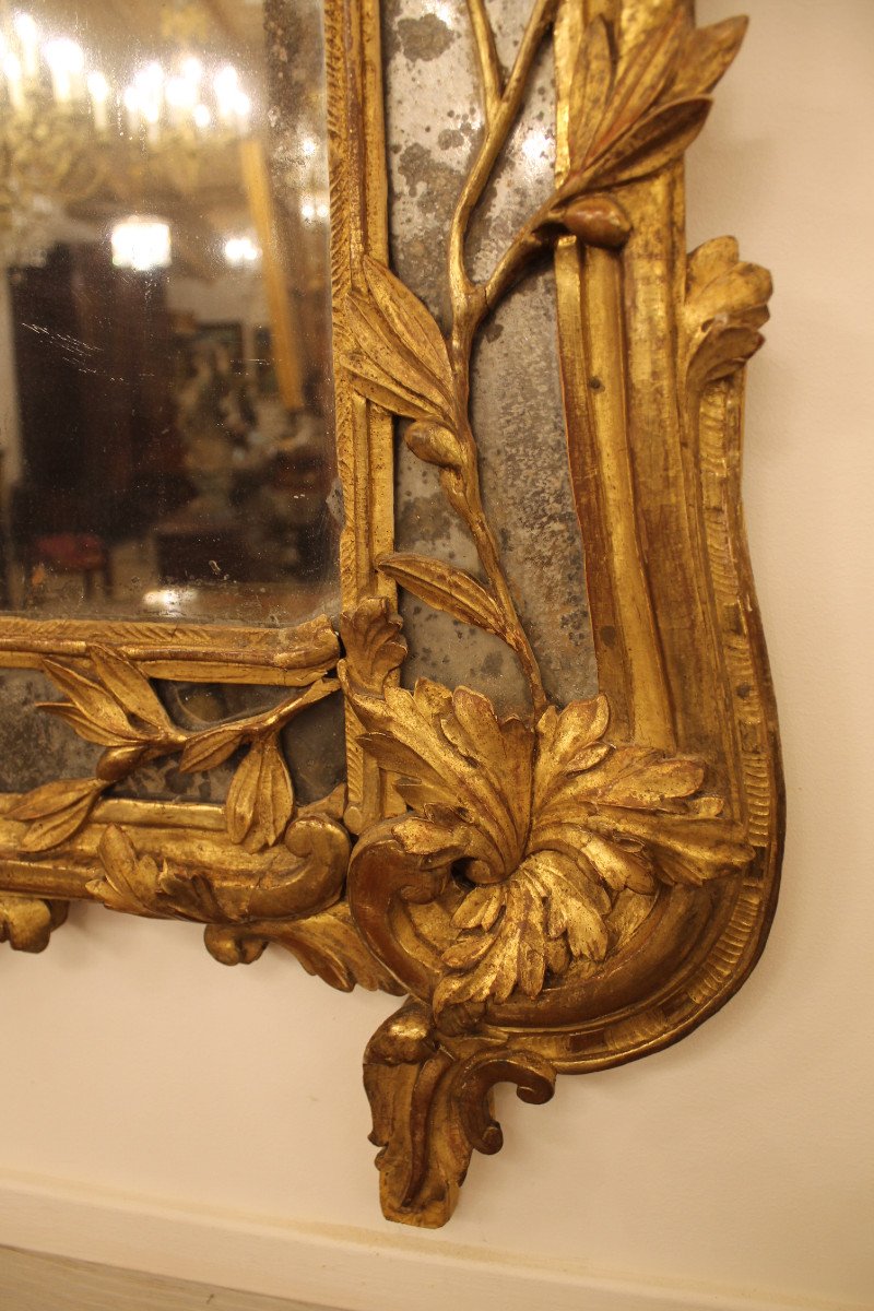 Large Provencal Mirror With Parecloses, Louis XV Period-photo-4
