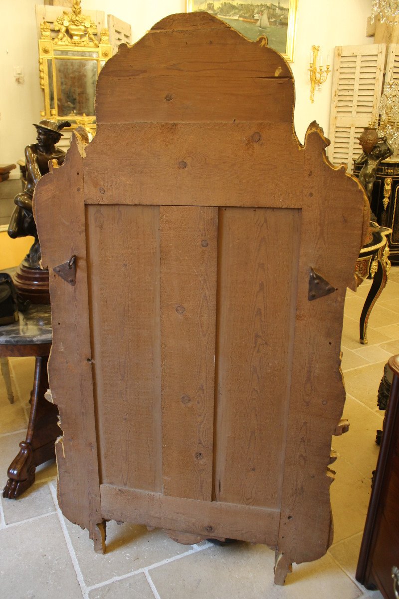 Large Provencal Mirror With Parecloses, Louis XV Period-photo-7