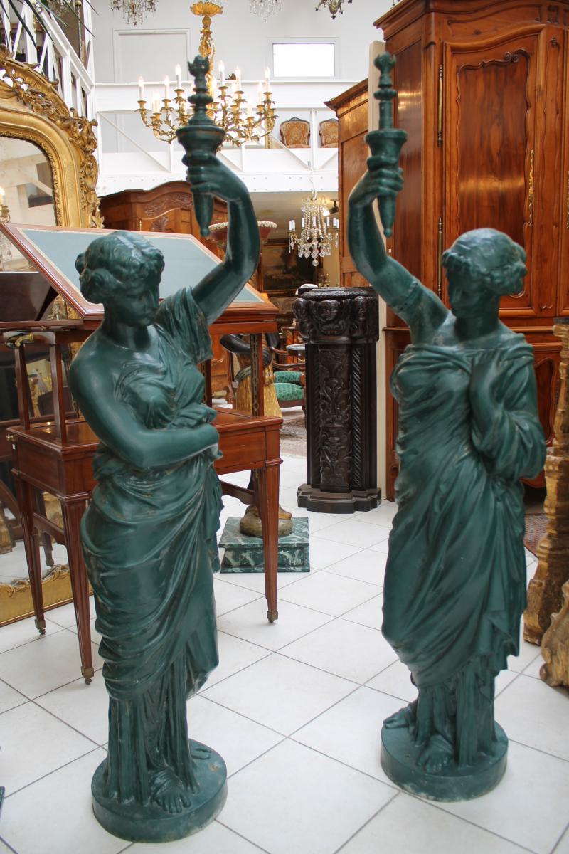 Flares Pair Of Cast Iron Gate Iron