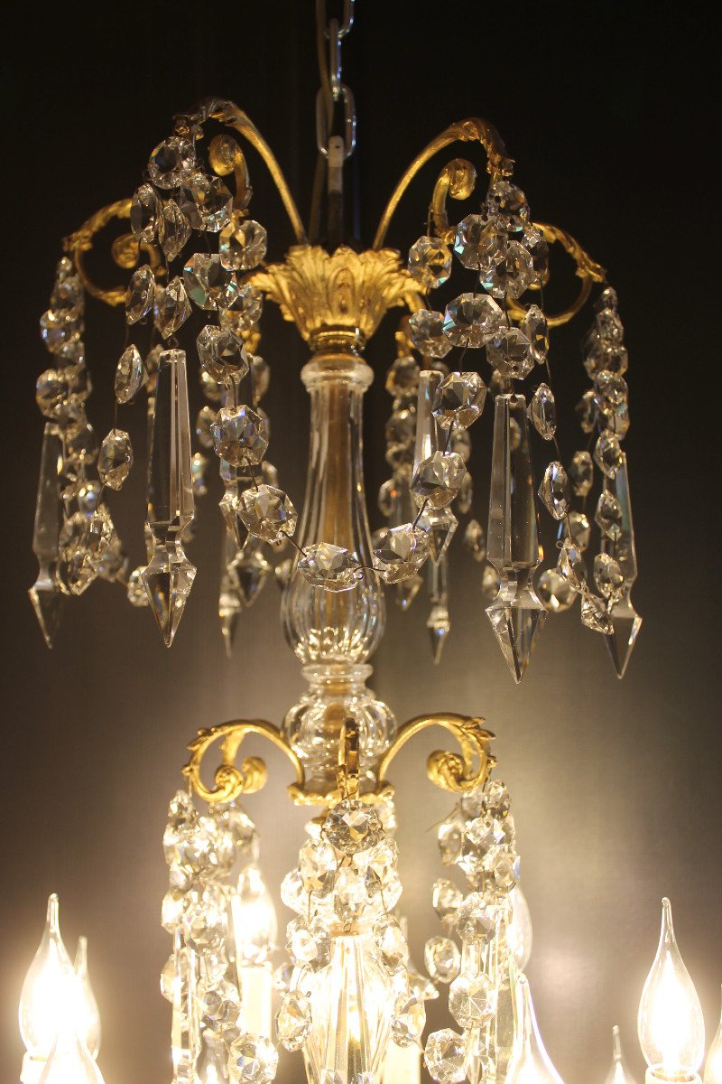 Baccarat, Important Lustre à 18 Feux, Milieu Du XIXe Siècle-photo-4