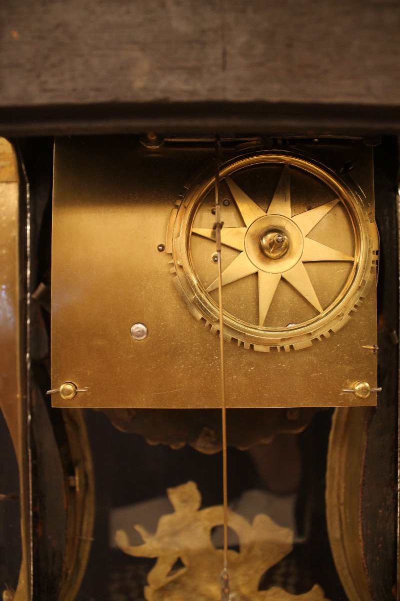 Louis XV Cartel And Console In Boulle Marquetry, A Dubois Stamp-photo-3