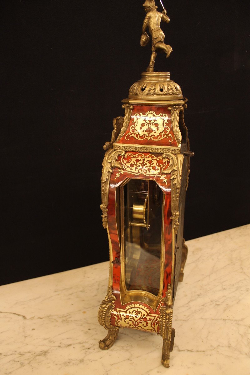 Louis XV Cartel And Console In Boulle Marquetry, A Dubois Stamp-photo-5