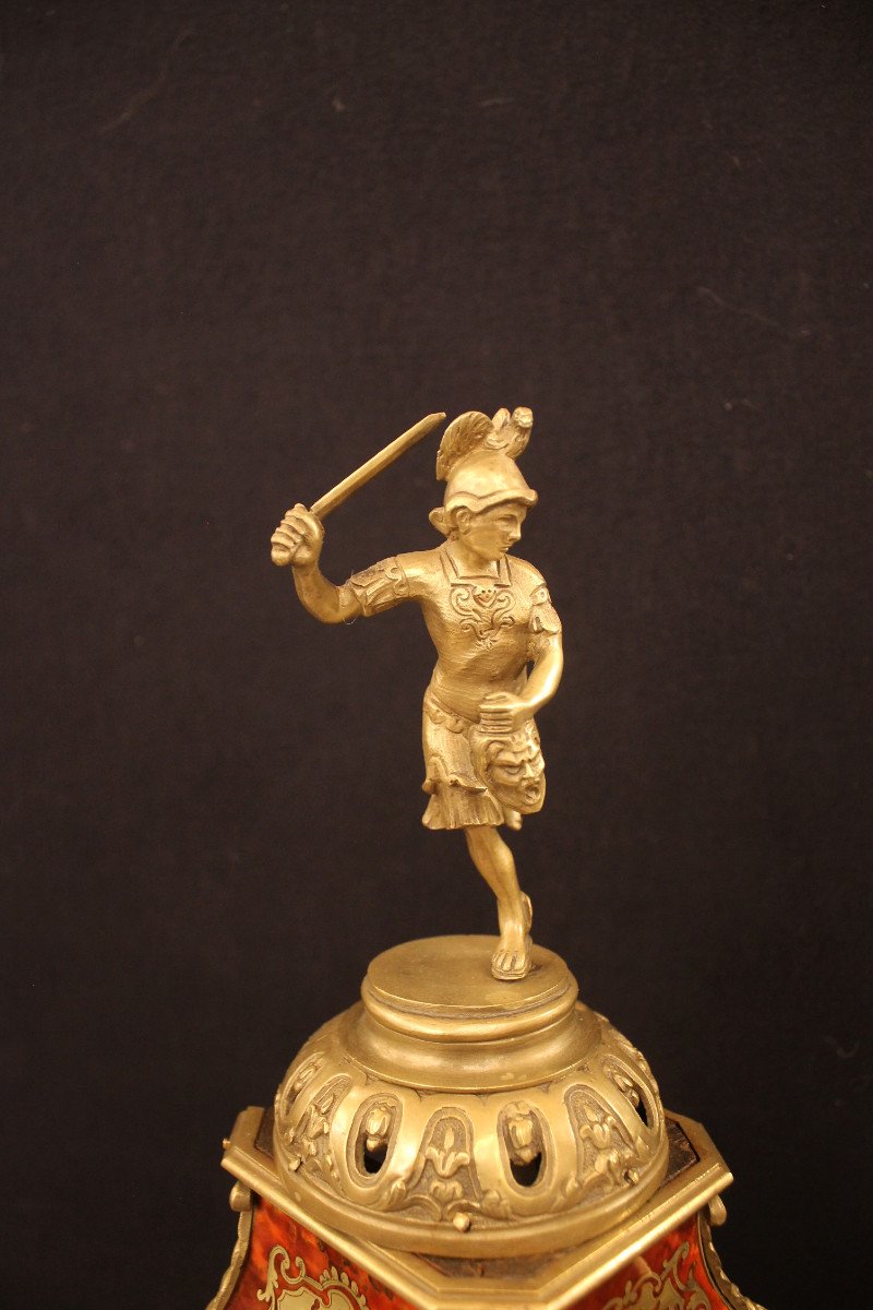 Louis XV Cartel And Console In Boulle Marquetry, A Dubois Stamp-photo-7