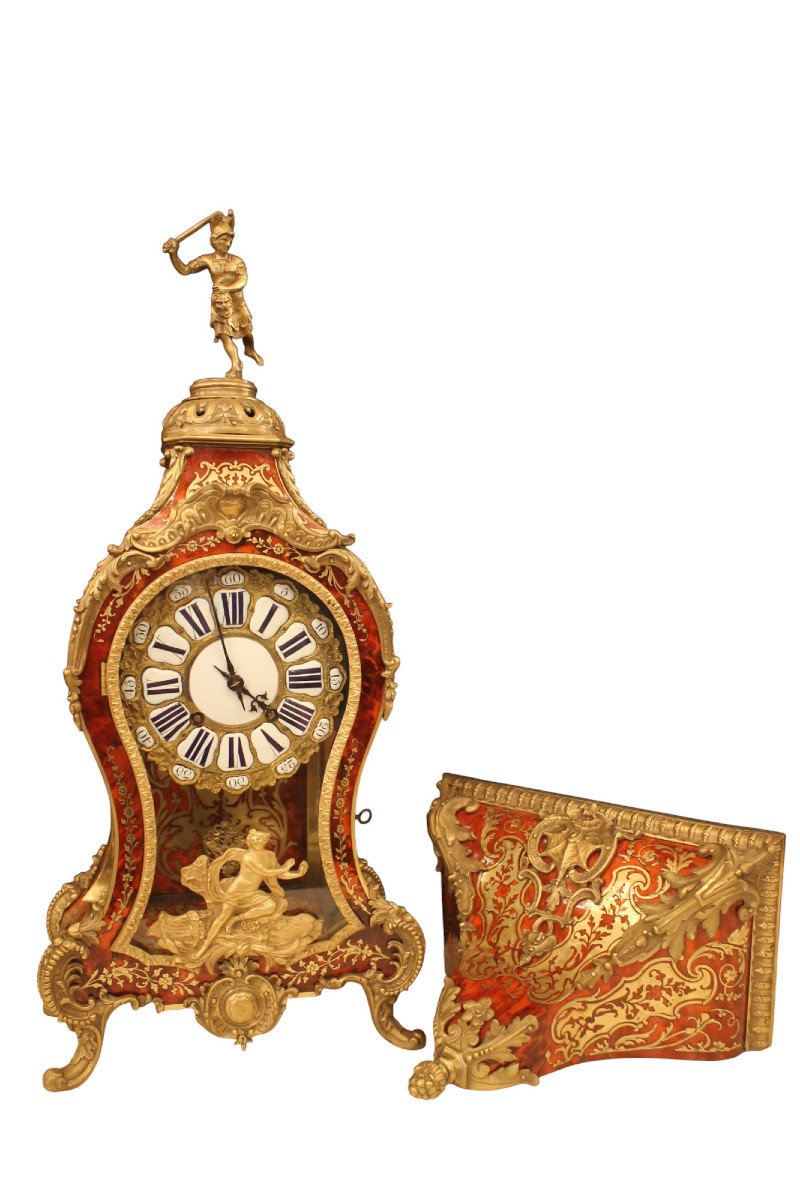 Louis XV Cartel And Console In Boulle Marquetry, A Dubois Stamp